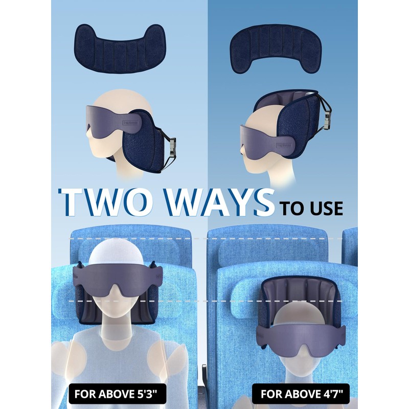 Inspireyes Travel Pillows for Airplanes, Airplane Pillow with Sleep Eye