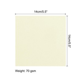 MECCANIXITY 50 Sheet Origami Paper Double Sided Cream White 5.5 x 5.5 Inch Square Sheet for Art Craft Project, Beginners, Gifts Decor