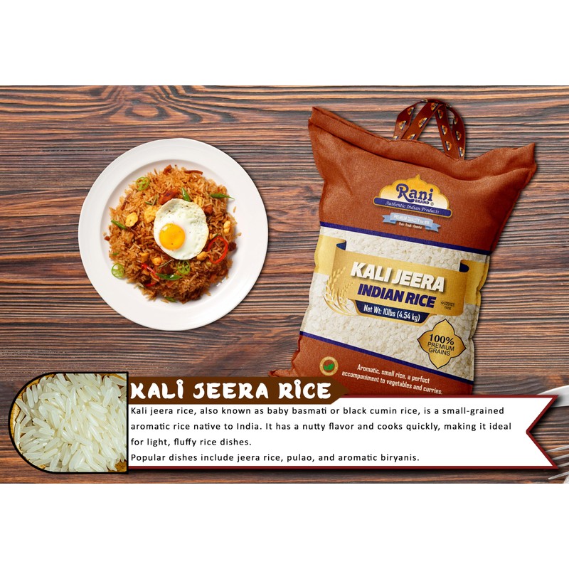 Rani Kali Jeera Indian Rice 160oz (10lbs) 4.54kg Cloth Bag
