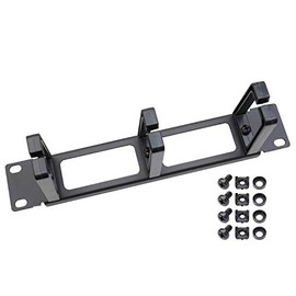 HMF 63353-02 Manoeuvring Panel for Server Cabinet, 10 Inch, 1 U, 3 Guide Brackets, Black