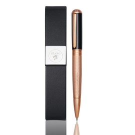 Gíabo Kasai Luxury Ballpoint Pen in Rose Gold, Ballpoint Pen with Engraving, Elegant Pen with Piano Lacquer and Non-Slip Structure