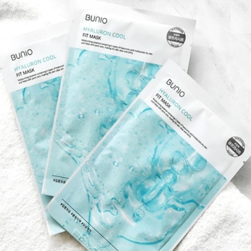Jinshop Sheet Elasticity Mask Skin Cooling Moisture Soothing Moisturizing Hyaluronic
