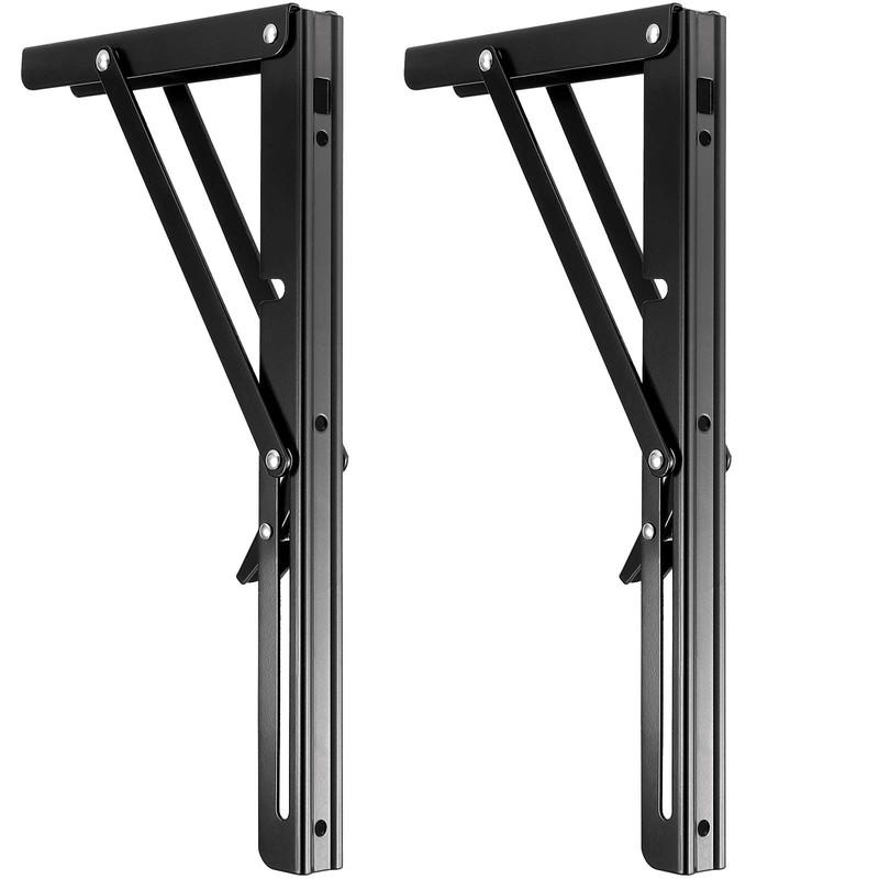 ZEONHAK 6 Pack 12 Inches Folding Shelf Brackets, Heavy Duty