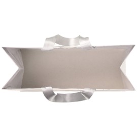 Clairefontaine Gift Bag 32 x 13 x 24.5 cm Silver / White with Arabesque Design Ideal for Shopping and Fancy Gifts (223760C)