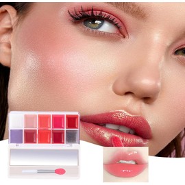 Paleta De Brillo De Labios - Maquillaje De Paleta De Labios Paleta De Crema De Labios De Gelatina De 10 Colores Brillos De Labios Suaves Multicolores Juego De Lápiz Labial De Alta Pigmentación