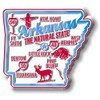 Arkansas Premium State Magnet by Classic Magnets, 2.3" x 2.1",