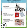 DolliBu Laying Donkey Stuffed Animal with Soccer Ball Plush -