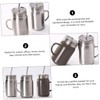iplusmile 2pcs Stainless Steel Mason Jars Straw Overnight Oats Containers