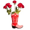 Sass & Belle Cowboy Boot Vase - Red