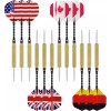 TREKPROOF 12 Pack Steel Tip Darts - Aluminum Shafts, Brass