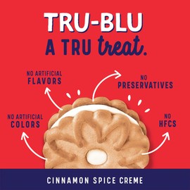 Tru Blu Cinnamon Spice Cookies With Creme Cheese Flavor | No artificial ingredients | No High Fructose Corn Syrup | Made in the USA | 12 Ounce (Pack of 3)