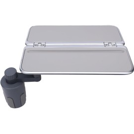 POCREATION Portavasos para Automóvil, Mesa con Bandeja, Bandeja Plegable para Comida para Automóvil con Portavasos, Escritorio para Giratorio de 360 ​​​​° y Soporte para Teléfono