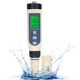 Diymore All-New 2026 Salinity Tester Pool Salt Tester for 5-in-1 PH Tester,Temperature,EC TDS Meter for Pools,Hot Tubs,Aquariums,Hydroponics,and Drinking Water High Accuracy Easy Calibration