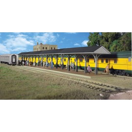 Walthers Cornerstone Series Kit HO Scale Wood Station Shed and Platform