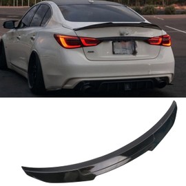 PSM Style Glossy Black Rear Spoiler Wing FIT 2014-2022 Infiniti Q50 Sedan ABS Material | Enhances Style & Aerodynamics