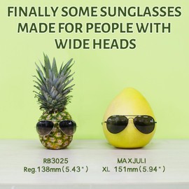 MAXJULI Polarized Aviator big sunglasses for women Men Classic Retro Metal Frame with UV400 Protection 8810