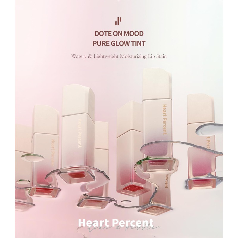 Heart Percent Dote On Mood Pure Glow Tint 01.peach coral