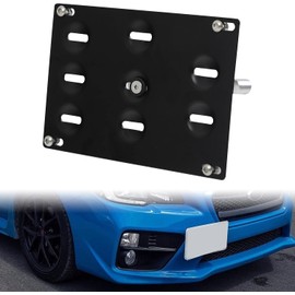 (A) Teng Auto Front Tow Hook License Plate Relocator for Subaru WRX BRZ Forester Impreza STi Fit Scion FRS Compatible with Toyota 86