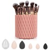 TTSTOIEE 18-Piece Make-Up Brush Set, Bamboo Handle, Swivel Barrel +