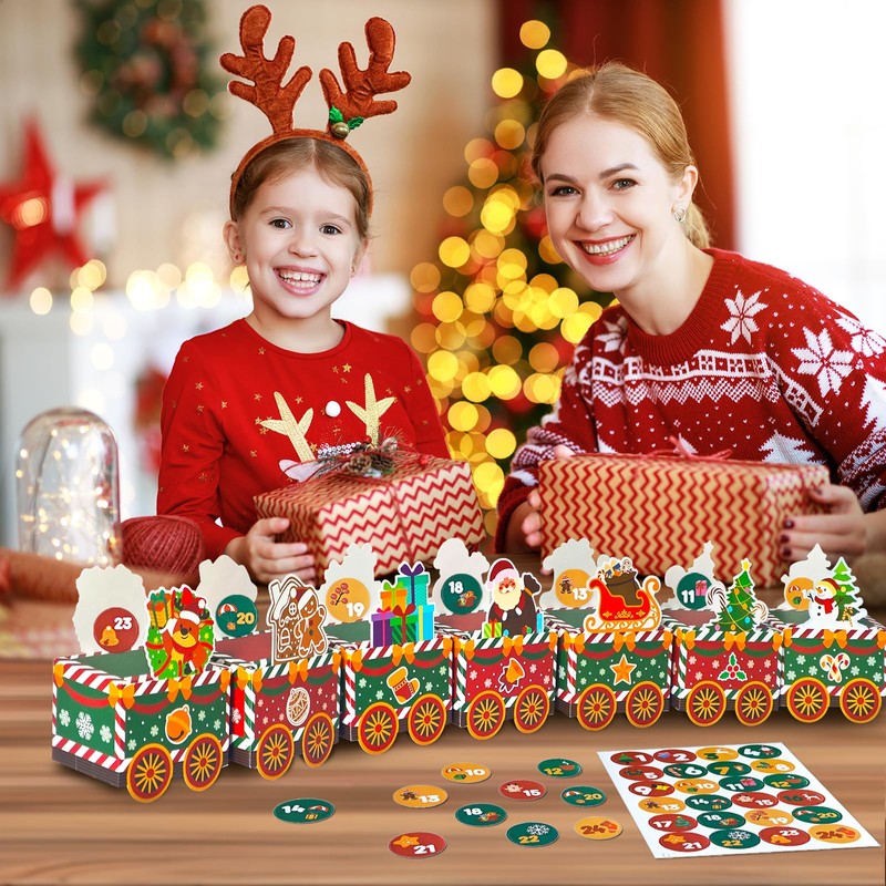BOFUNX Advent Calendar for Filling, Small Train Set, 24 Pieces