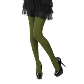 Romartex Women's Colourful Opaque 40 Denier Tights, M, olive green