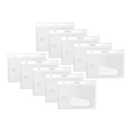 10 x Karteo® Name Badge Card Tag Holder name tag sleeve horizontal