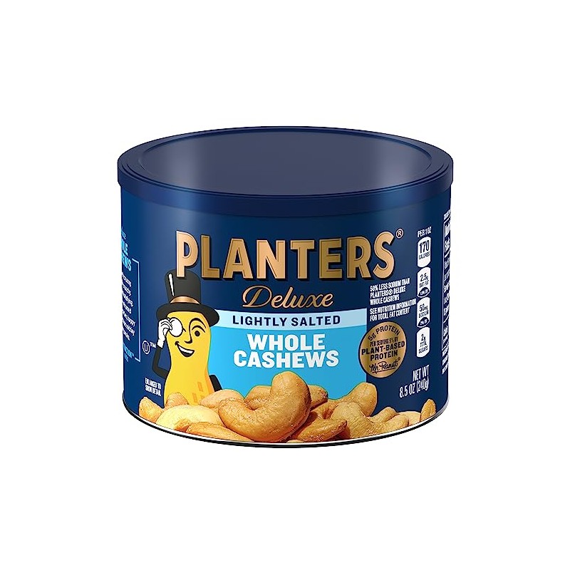 Planters Lightly Salted Whole Cashews (8.5 oz Canister)