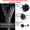 (4-Pack) Large Black Outdoor Extension Cord Plug Protector for AWG12/14/16