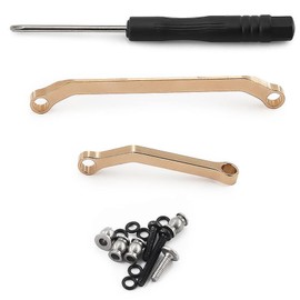 Brass Steering Links Upgrades Part,Axial SCX30 RC Crawler for 1/30 SCX30 Chev rolet K10/Jeep Wrangler JLU 4X4/F0rd Bronco 4X4 RC Crawler,AXI-2260T1/AXI-2261T2/AXI-2048T1,Steering Tie Rod & Drag Link