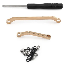 Brass Steering Links Upgrades Part,Axial SCX30 RC Crawler for 1/30 SCX30 Chev rolet K10/Jeep Wrangler JLU 4X4/F0rd Bronco 4X4 RC Crawler,AXI-2260T1/AXI-2261T2/AXI-2048T1,Steering Tie Rod & Drag Link