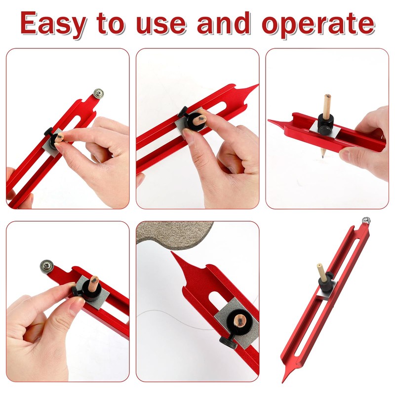 Tzdxfgl Contour Gauge Scribe Tool, Precise Profile Scribing Ruler with