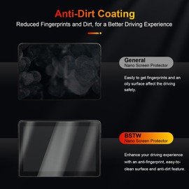 BSTW Compatible with Fiat Ducato 2021 2022 2023 2024 Navigation Protective Film 10 Inch Uconnect Radio Display Nano Screen Protector 6H Scratch-Resistant Fiat Ducato Accessories [Pack of 2]