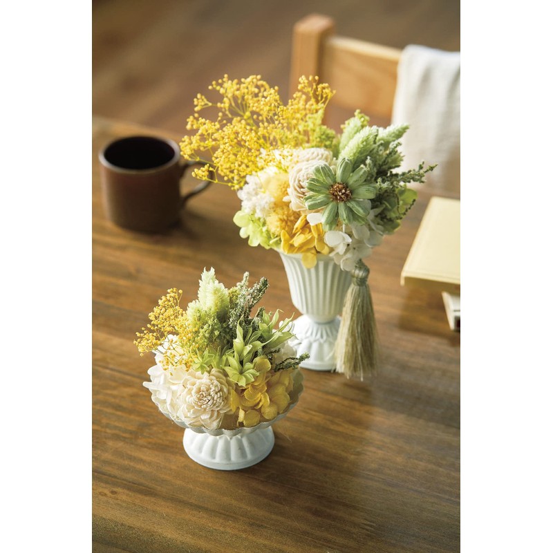 Daichi Farm DO032052-000 Dried Flowers, Immortel, Natural Yellow, Large, Approx.