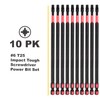 GEINXURN 10Pack Impact Tough #25 Torx 6 in. Insert Driver