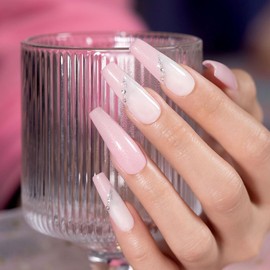 RARJSM Nude Rubber Base Gel Nail Polish Pale Pink Sparkle Silver Glitter Sheer Rubber Base Gel for Nails Brush on Quick Extend Builder Hard Gel Soak Off Curing Requires 15ml Salon Home French Manicure