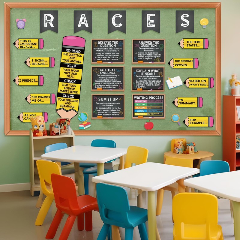 Pasimy Races Writing Strategy Bulletin Board Set Writing Process Posters
