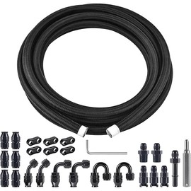 EVIL ENERGY 6AN PTFE Fuel Line Kit,E85 Nylon Braided Fuel Hose 20FT