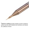 sourcing map 4 Piece End Mill CNC Cutter Titanium Coated