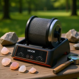 Rock Tumbler Kit 4-Speed 1-9 Day Timer Direct Drive Motor Quiet Operation Rocks Polisher For Rose QuartzDefault: Default