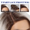 HAIRCUBE Ombre White Synthetic Lace Front Wig, 10 Inch Layered