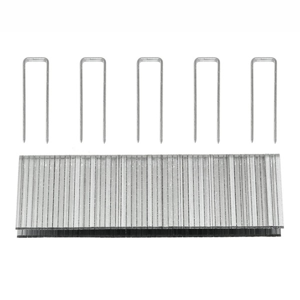 Maxmoral 50pcs Shutter Replacement Louvers Staples 4.8mm x 19mm Metal Window Blind Tilt Rod Operable Plantation Missing Indoor Louver Staples Tools Repair for Windows Tools Supplies, Silver Tone