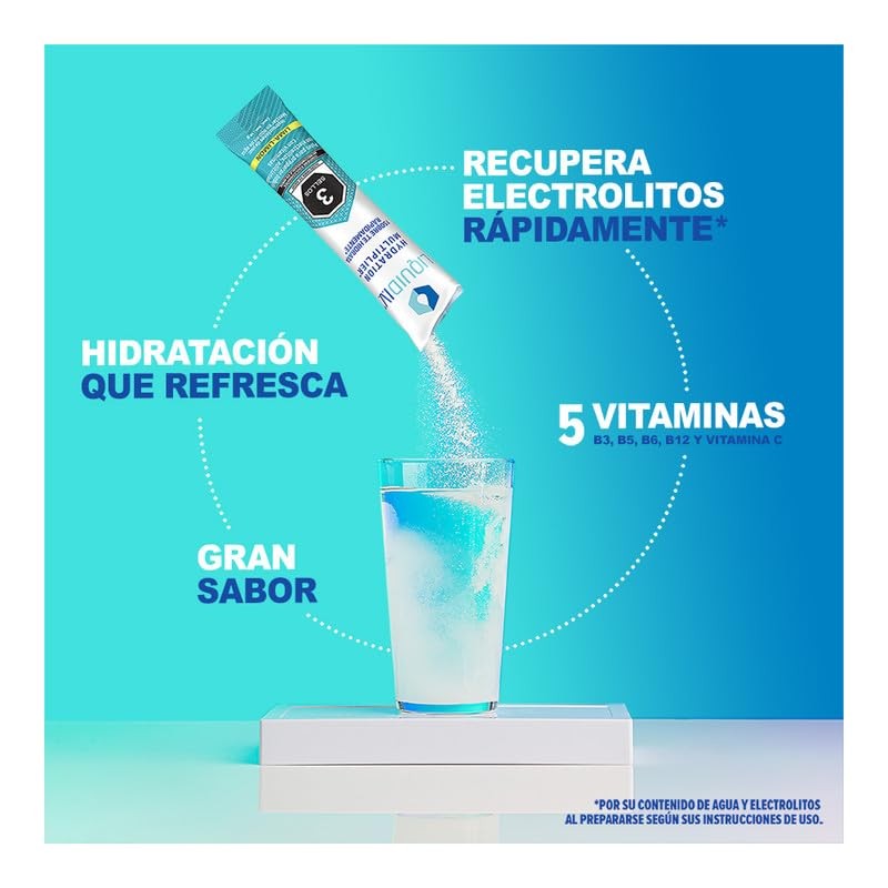 LIQUID I.V. Electrolitos y Vitaminas en Polvo para preparar Bebida