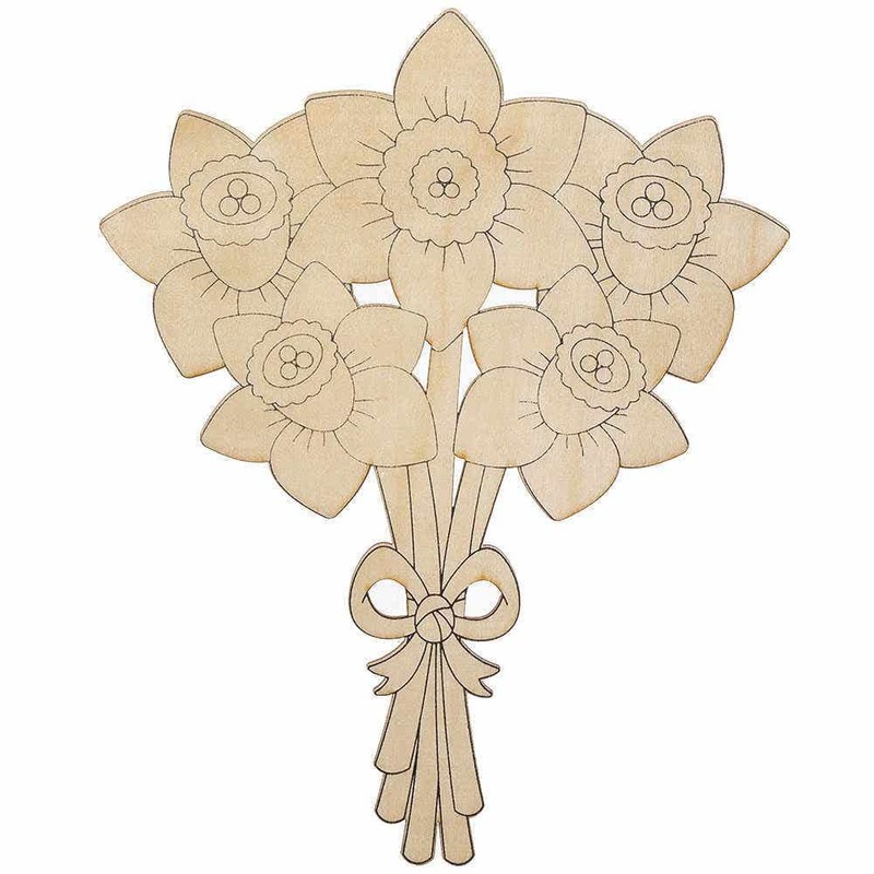 Baker Ross FC735 Flower Wooden Bouquets - Pack of 5,