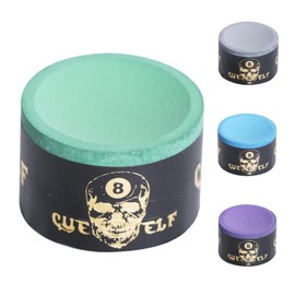 CUEELF Pool Chalk Premium Pool Cue Chalk Billiard Pool Stick Chalk Billiards Chalk-Blue,Green,Pink,Purple or Grey (Green)
