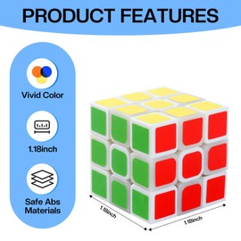 Mini Cube 12 Pack Puzzle Party Favors for Kids Birthday Party Favors, Magic Cube Classroom Prize for Students & School Rewards, Stress Relief Toys Easter Christmas Stocking Goody Bag Filler