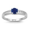 925 Sterling Silver Faceted Natural Genuine Blue Tanzanite Round Ring