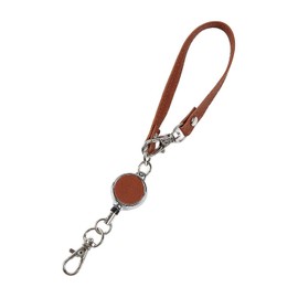 [Pretimo] Reel Strap with Reel, Stretchable Key Chain, Reel Keychain, Key Reel, Women's, Men's, PU Leather, White, Black, Brown, Braun