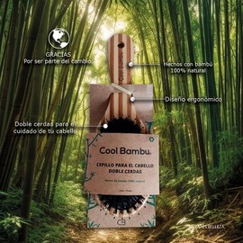 Cepillo para cabello Cool Bambu de pala doble cerdas