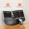 MEETION Ergonomic Wireless Keyboard Mouse, 2.4GHz Split Palm Rest Keyboard
