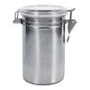 4pc Stainless Steel Canister Set with Clear Acrylic Lids &